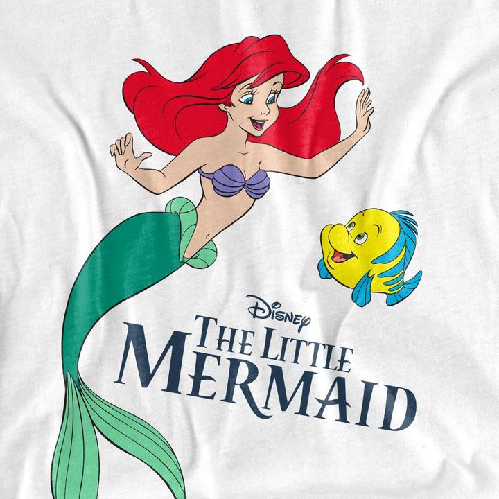 Actual product image The Little Mermaid Unisex Adult Ariel & Flounder T-Shirt (M)