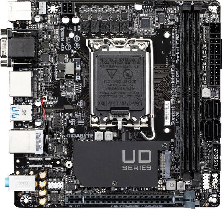Produktbild Gigabyte H610I (LGA 1700, Intel H610 Express, Mini-ITX)