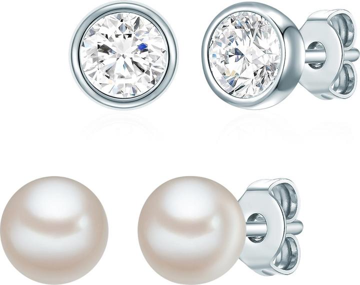 Image du produit Rafaela Donata Femme argent sterling orné de cristaux Swarovski® perle d'eau douce de culture argent - 12498 (Argent Sterling)