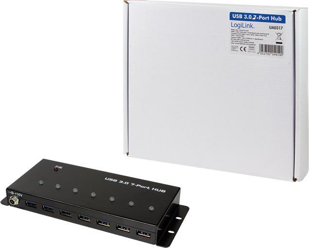 Actual product image LogiLink USB 3.0 hub, 7 ports, industrial design (USB-B, 7 Ports)