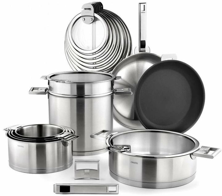 Immagine prodotto Cristel Set di pentole (20 cm, Set di pentole e padelle da cucina, Alluminio, Acciaio inossidabile)