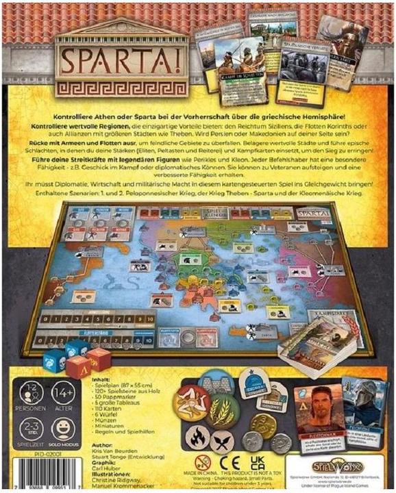 Actual product image Spielworxx SPWD0009 - Sparta, board game, for 1-2 players, from 14 years (DE edition) (German)