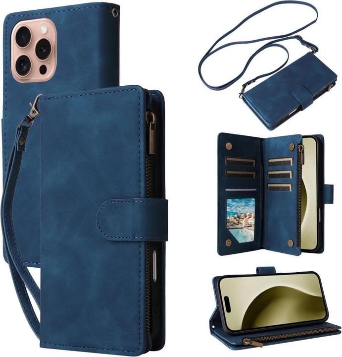 Immagine prodotto Cover-Discount iPhone 16 Pro - Custodia a portafoglio con cordino (Apple iPhone 16 Pro)