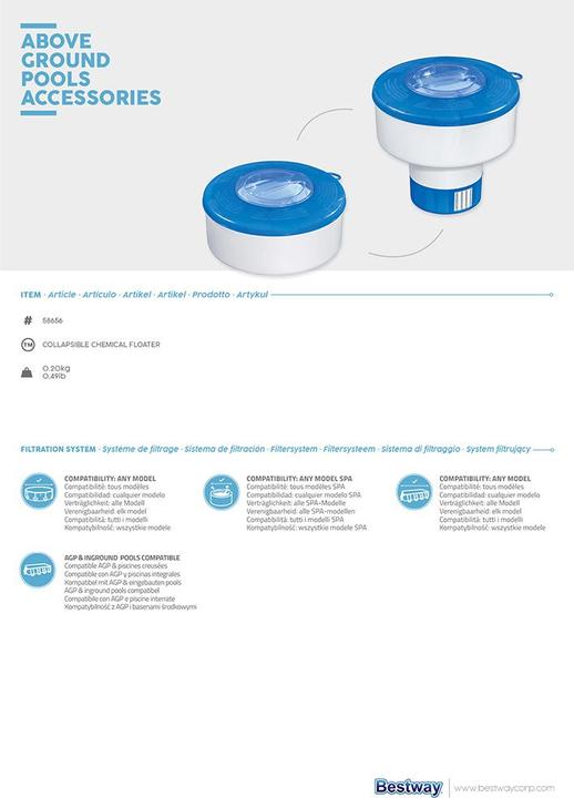 Produktbild Bestway Collapsible Chemical Floater