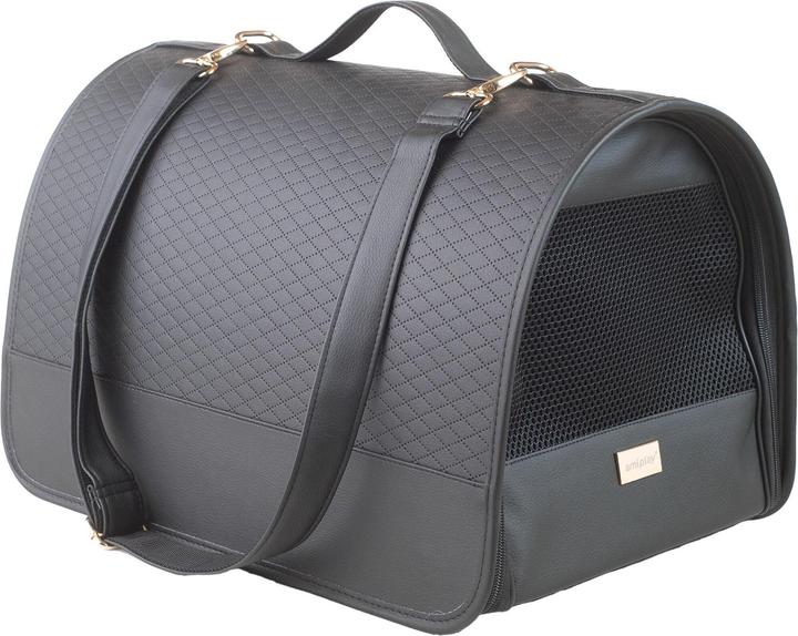 amiplay TRANSPORT BOXNEW YORK M 42X26X26CM BLAC (Hund, Faltbar, Atmungsaktiv)