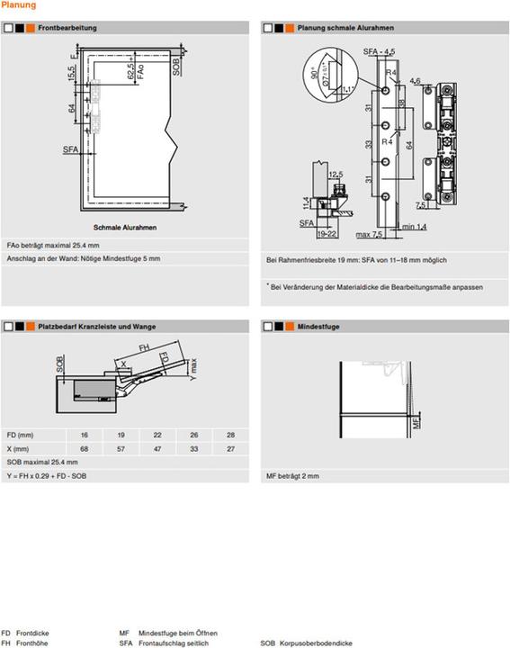 Produktbild Blum Hochklappe AVENTOS HK top / TIP-ON (1 Stk.)