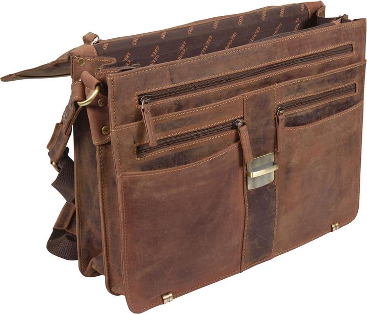Produktbild Greenburry Vintage Aktentasche Leder 38 cm mit 2 Hauptfächern