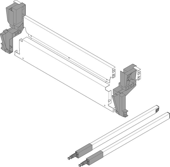 Actual product image Blum Steel back panel for waste pull-out TANDEMBOX antaro M, gray (1 pcs.)