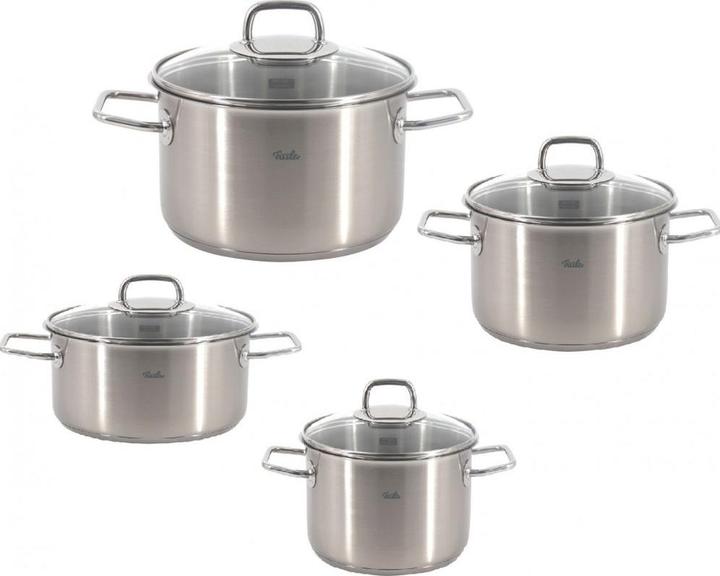 Image du produit Fissler Viseo Kookpannenset - 4 delig - RVS - met glazen deksels (Casserole, Acier inoxydable)