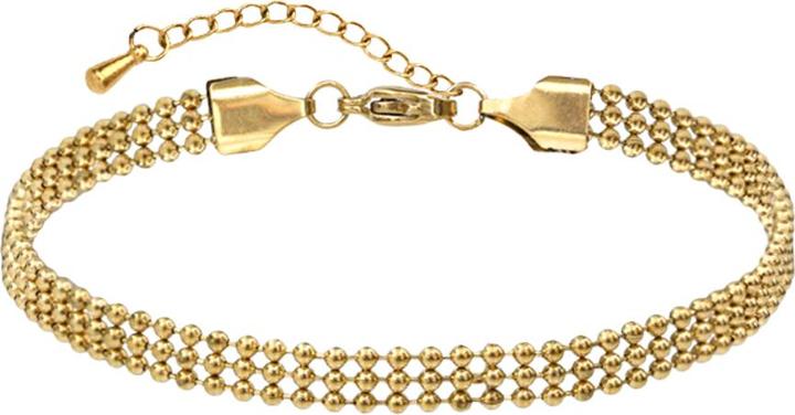 Star Piercing Fusskette vergoldet drei einzelne Kugelketten (ohne Messing, Chirurgenstahl 316L)