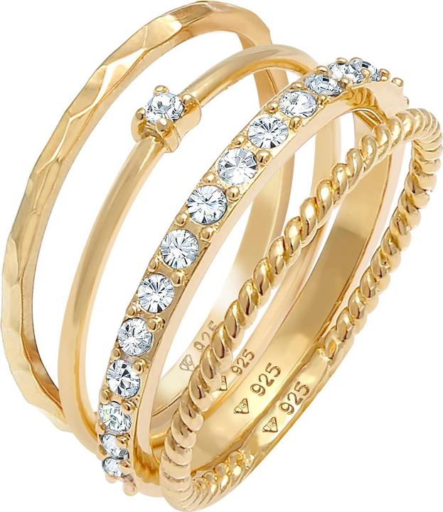 Elli Kristall Ring, Ring Set (54, 925 Silber)
