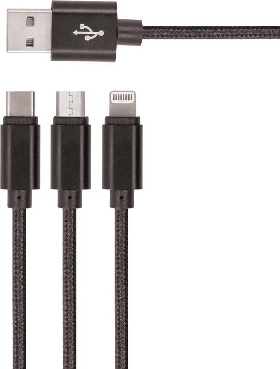 Actual product image Setty USB Typ A – USB C, Lightning, Micro USB (1 m, USB 3.0, USB 3.2 Gen 2, USB 2.0, USB 3.1, USB 3.2 Gen 2x2, USB 3.2 Gen 1)