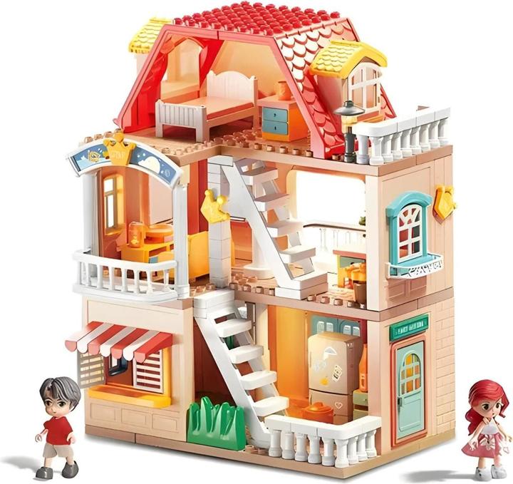 Produktbild Hermex Puppen Haus Stube Möbel Spielzeug Spielhaus Villa Residenz Schloss