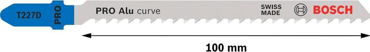 Actual product image Bosch Professional Zubehör PRO Alu curve T227D Jigsaw blade, 100 mm