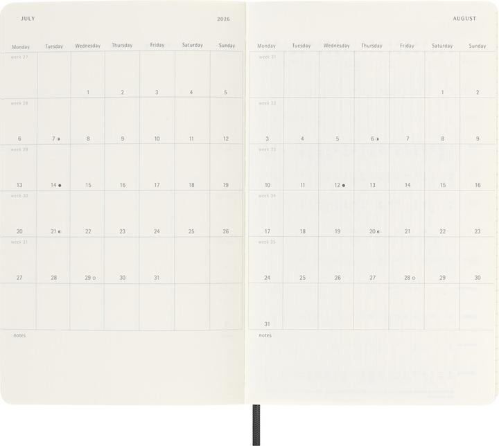 Actual product image Moleskine Schüleragenda Soft Cover (13 x 21 cm, English)