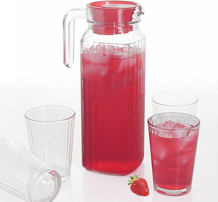 Actual product image Excellent Houseware Glass jug and 4x drinking glasses in a set (0.20 l, 5 x)