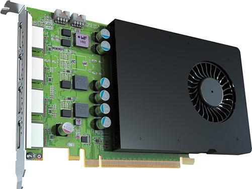 Actual product image Matrox D-Series VideoWall GPU Card D1480 PCIe x16 Quad DP (4 GB)