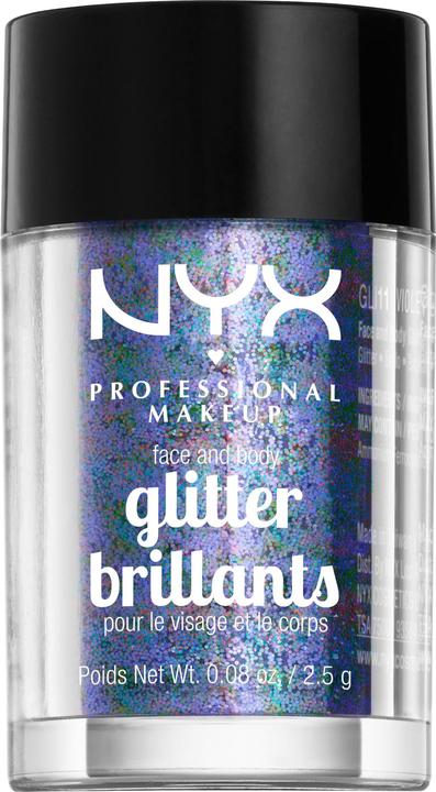 NYX Professional Make-Up Face and Body Glitter (Violett, Highlighter, 2.50 g)