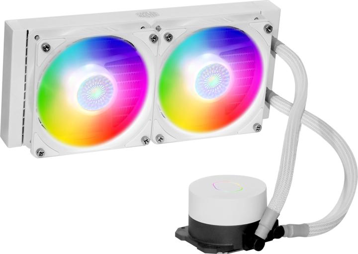 Actual product image Cooler Master MasterLiquid ML240L ARGB White Edition V2 Computer Case, Processor Cooling Kit