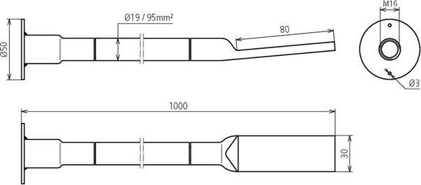 Actual product image Dehn Copper cable earthing bridge NYY-O with 419502 (100 cm)