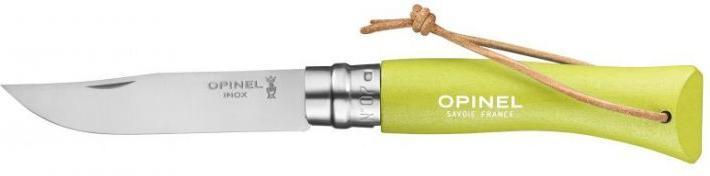 Opinel 002207 No. 07 Folding knife anise with leather cover (7.70 cm)