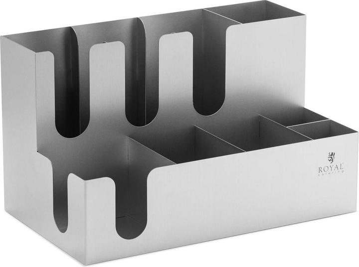 Royal Catering Ständer für Becher und Deckel Halterung Spendersystem 9 Fächer Edelstahl