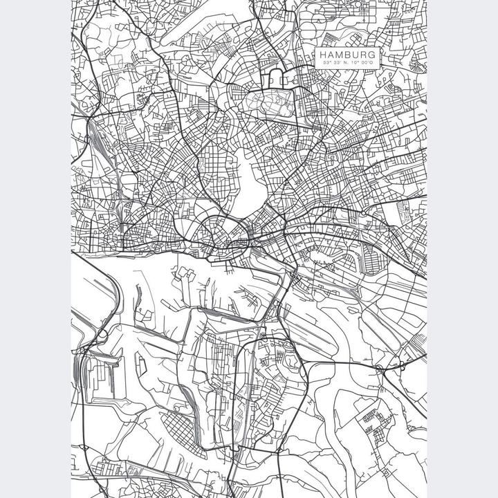 Produktbild Trenddeko Stadtplan Hamburg (192 x 260 cm)