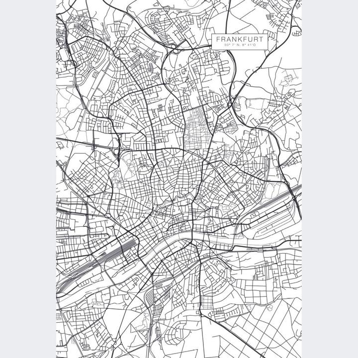 Actual product image Trenddeko Frankfurt city map (192 x 300 cm)