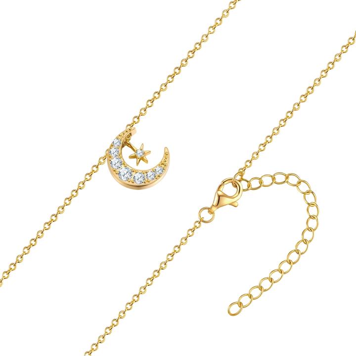 Image du produit Rafaela Donata Collier femme lune/étoile argent sterling - 35454 (Argent Sterling)