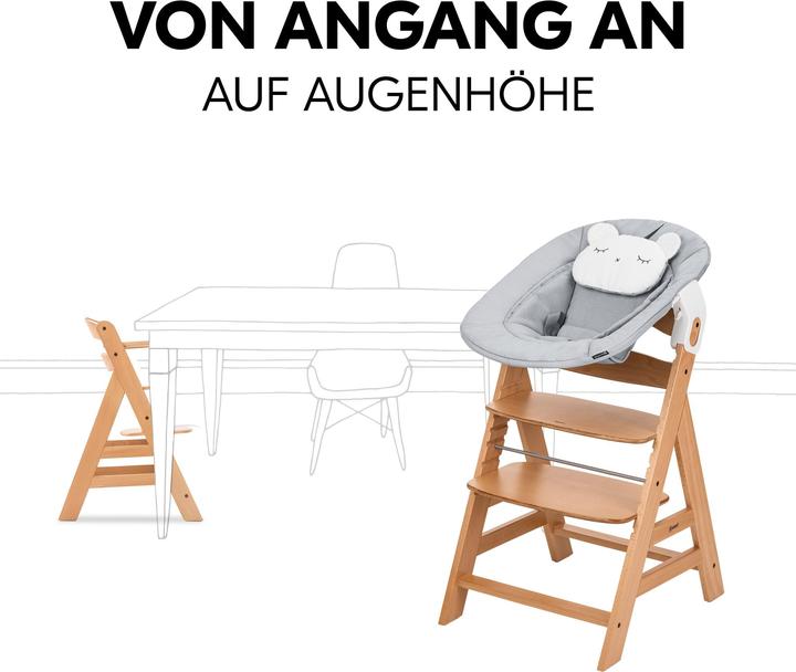 Produktbild Hauck Alpha Newborn Set Pre Nature Grey (Hochstuhl)