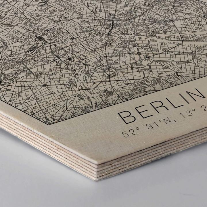 Image du produit Trenddeko Plan de la ville de Berlin (55 x 47 cm)