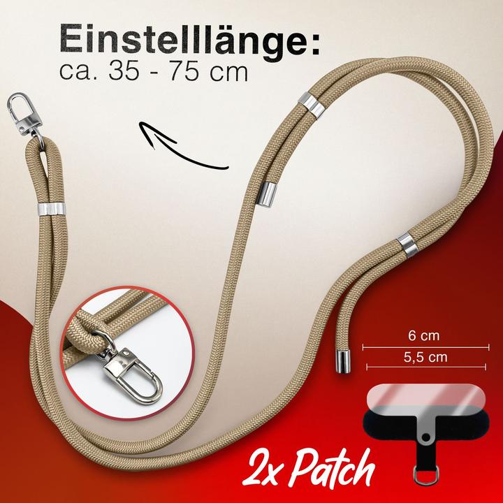 Actual product image Nalia HoldMe Lanyard Handykette – Universal Trageband für Smartphones - Verstellbar, Soft & Elastisch