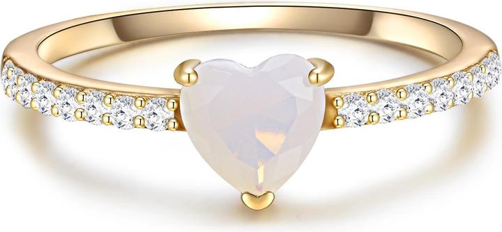 Image du produit Glanzstücke München Femmes argent sterling pierre de lune (synth.) or jaune - 29872 (58, Argent 925)