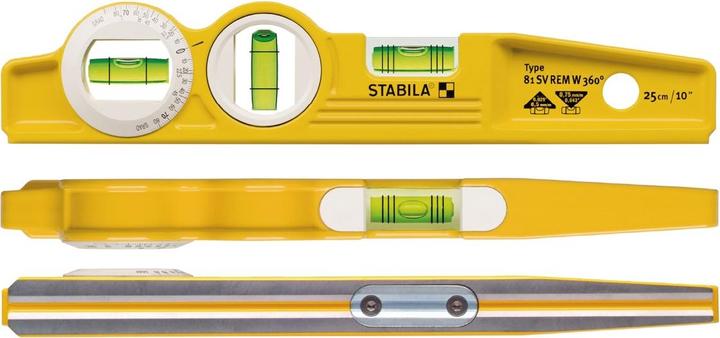 Actual product image Stabila Spirit level Type 81 SV REM W360 Torpedo (25 cm)