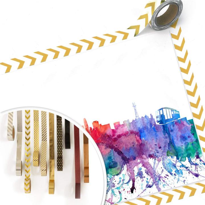 Immagine prodotto Trenddeko San Francisco Skyline ad acquerello (120 x 100 cm)
