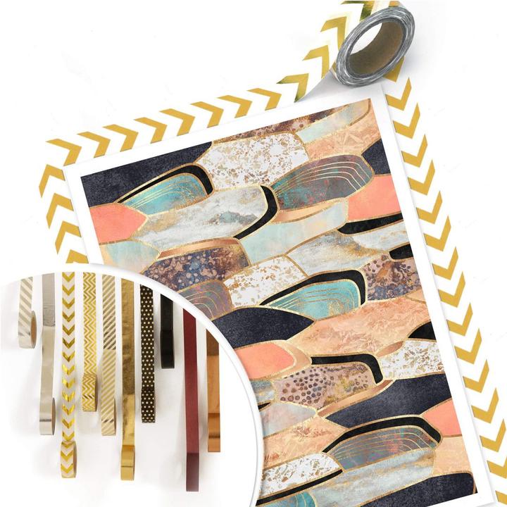 Actual product image Trenddeko Golden stones (80 x 100 cm)