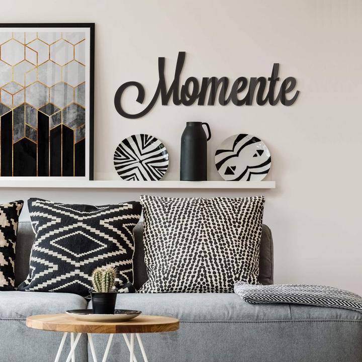 Produktbild Trenddeko Hexagone: Schwarz und Grau (60 x 80 cm)