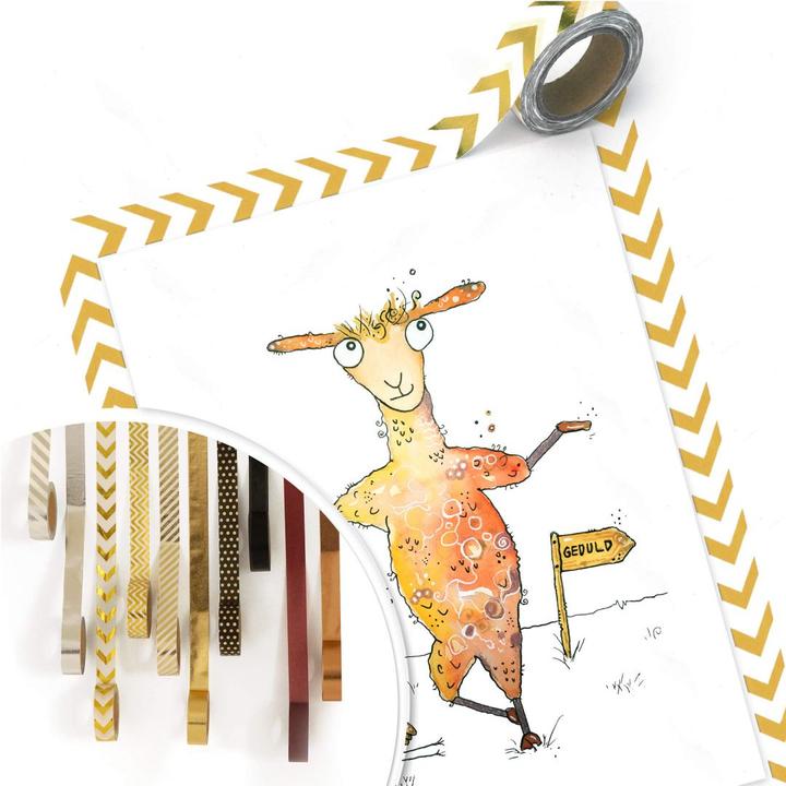 Actual product image Trenddeko Llama and bird (24 x 30 cm)