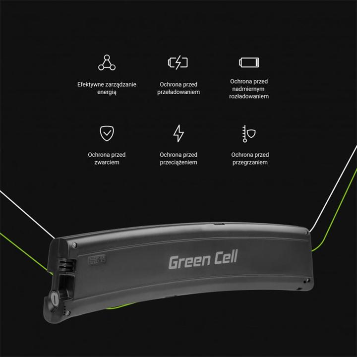 Produktbild GreenCell eBike 36V 7.8Ah E-Bike Li-Ion Frame Type with charger - 7.800 mAh (281 Wh, E-Bike Akku)