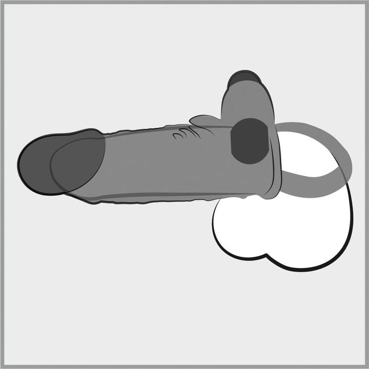 Actual product image Rebel Penis sheath with testicle ring and vibro-bullet