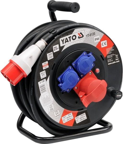 Yato Kabeltrommel Verlängerungskabel 25 m, 5G2,5 mm 230/400 V (25 m, 2.50 mm²)