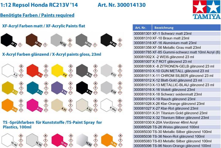 Actual product image Tamiya Repsol Honda RC213V 2014
