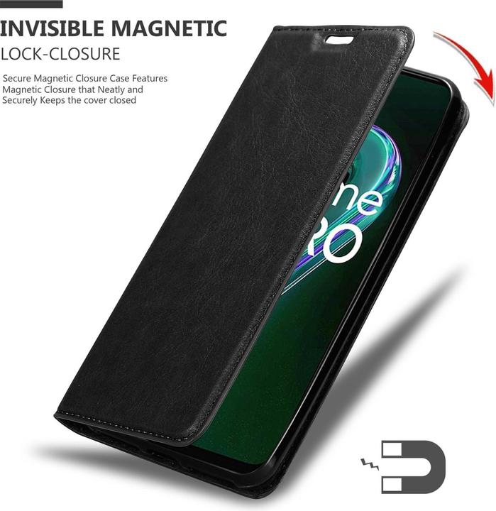 Produktbild Cadorabo Hülle für Realme 9 5G / 9 PRO / V25 / Q5 / OnePlus Nord CE 2 LITE 5G im Book Invis. Magnet Style (Vivo V25, Realme 9 Pro+, OnePlus Nord CE 2 Lite 5G)