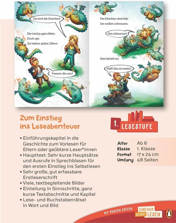 Produktbild JUNIOR – Einfach selbst lesen: Der geheime Drachenwald - (Lesestufe 1) (Deutsch, Sandra Grimm, 2024)