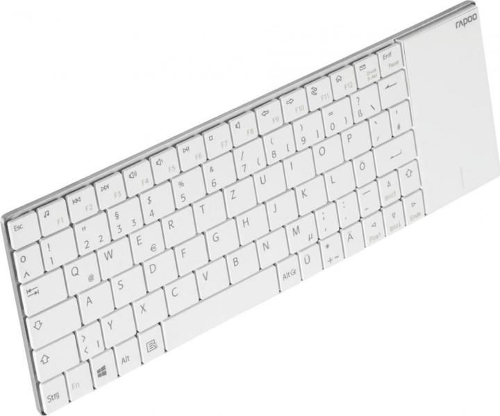 Produktbild Rapoo E2710 Kabellose Multimedia-Touchpad-Tastatur weiss (DE, Kabelgebunden)