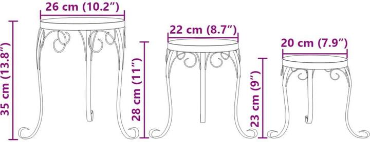 Actual product image VidaXL Pflanzenständer 3 Stk. Keramik