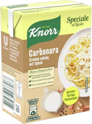Immagine prodotto Knorr Speciale al Gusto Carbonara (370 g)