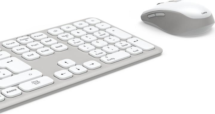 Produktbild Hama WK-550 Tastatur-Maus-Set kabellos weiss (DE, Kabellos)