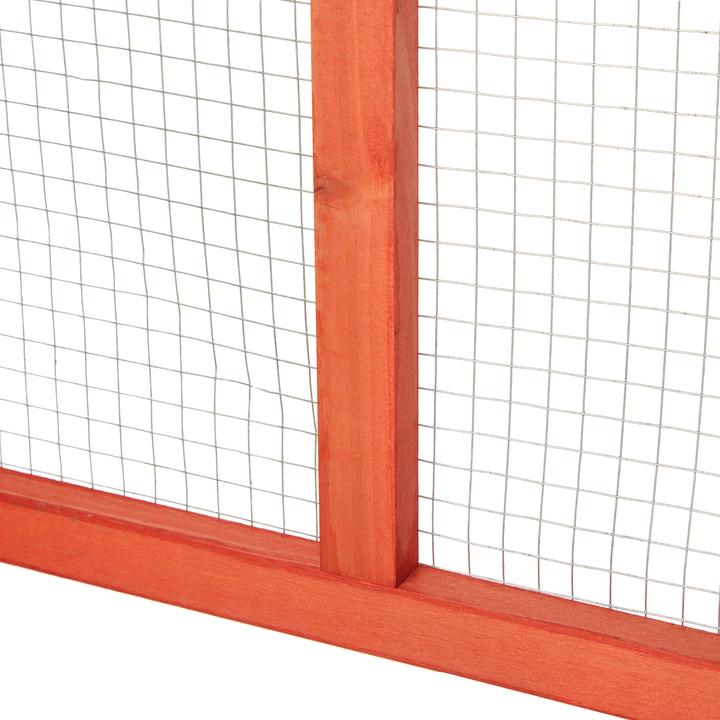 Actual product image tectake Kaninchenstall mit 4 Türen 181x90x48cm