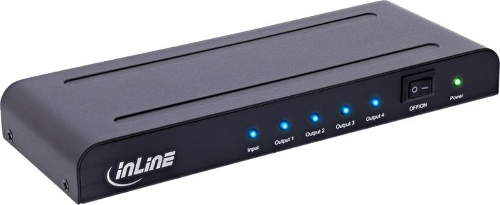Actual product image InLine HDMI splitter/distributor, 4-way, 4K2K@60Hz compatible